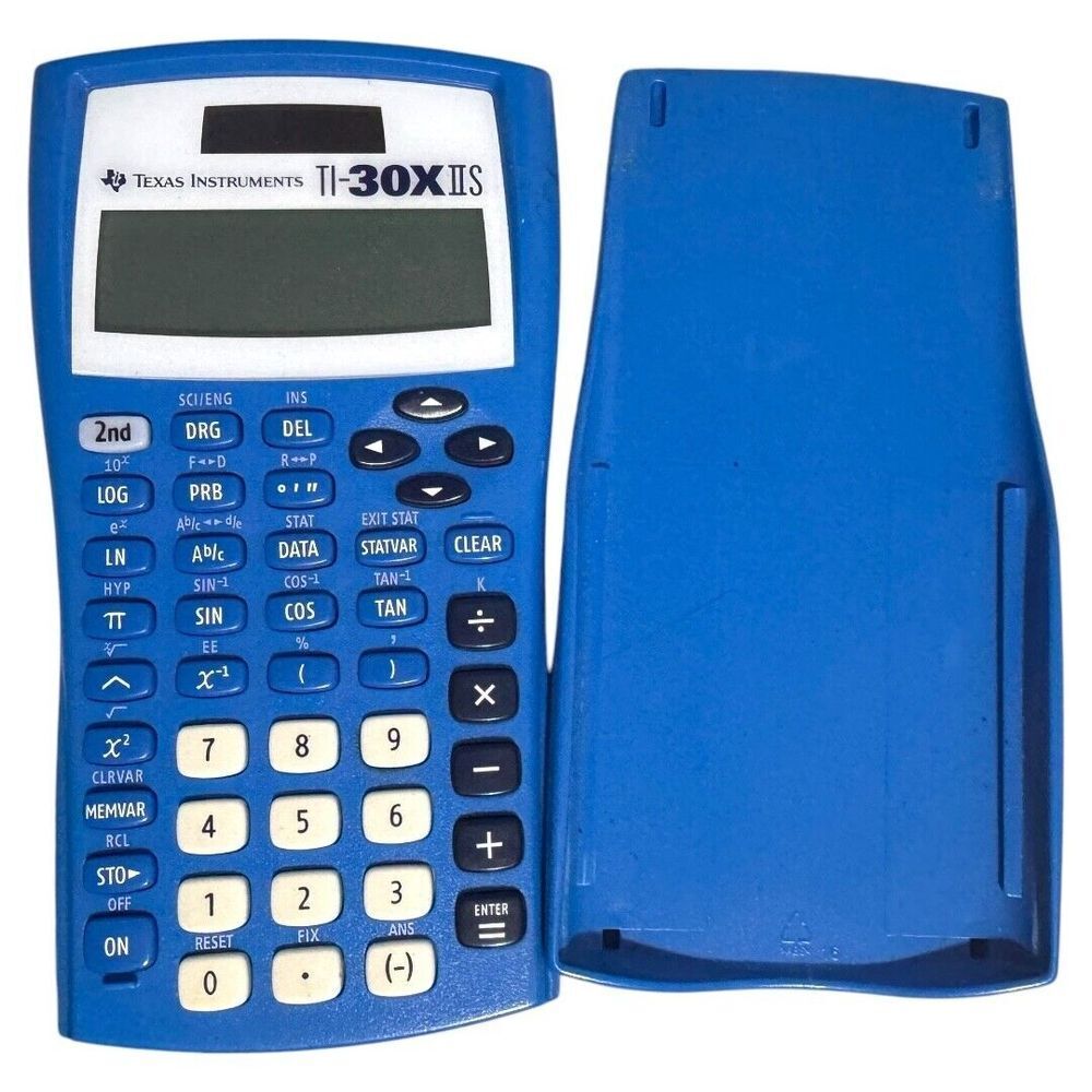 Texas Instruments TI-30X IIS‎ 2-Line Scientific Calculator, blue used 110236